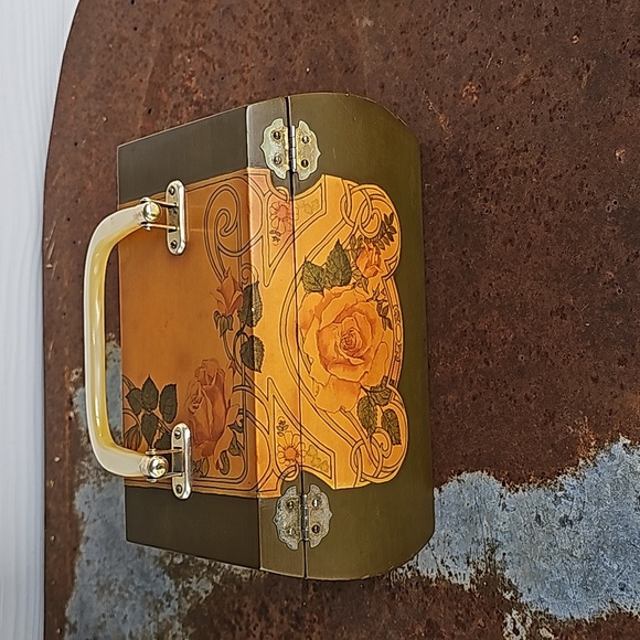 VTG 70s Wooden Handbag - Picture 8 of 16